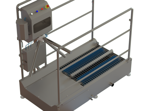 Stainless Steel Hygiene Barrier with Turnstile