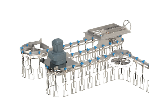 Noria for Poultry Transport in Slaughterhouses