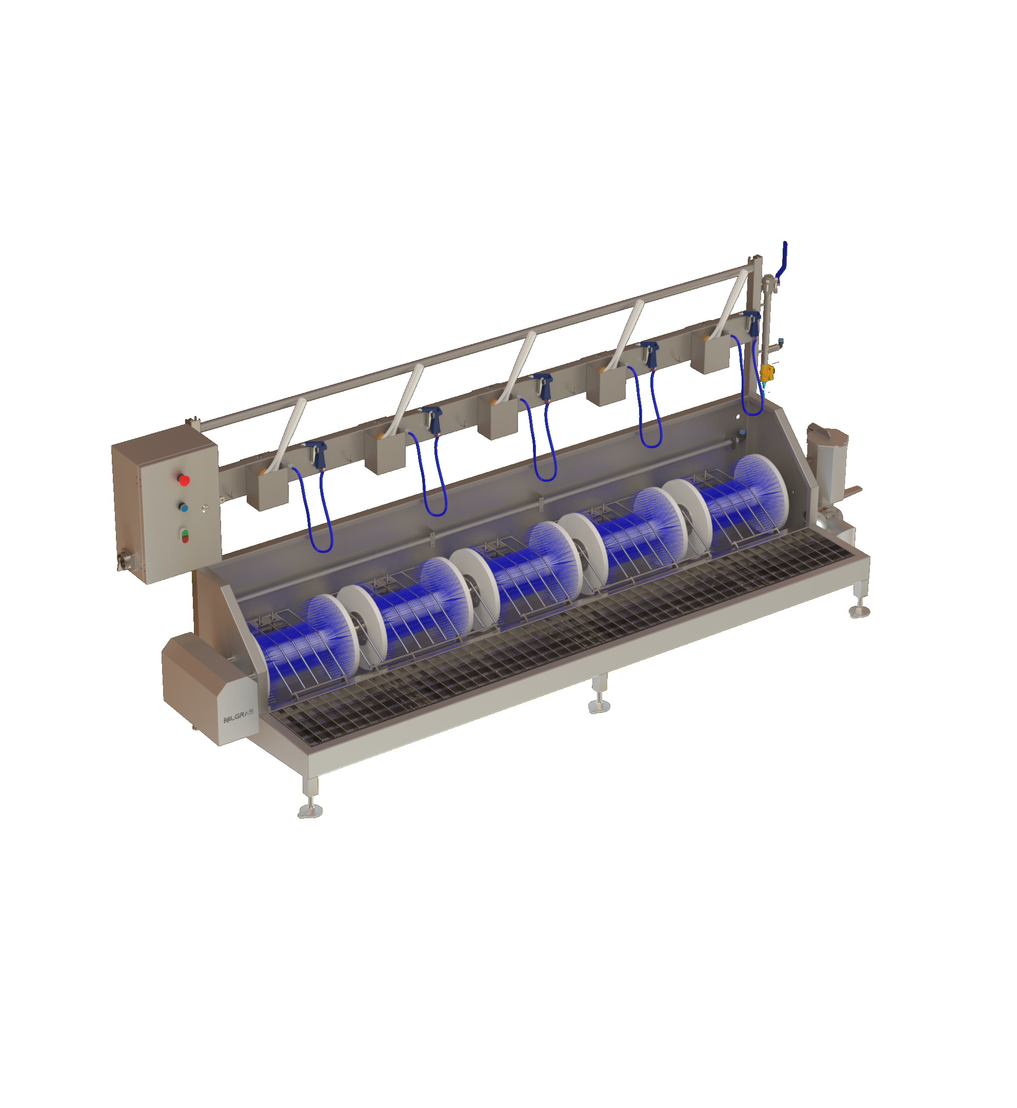 Automatic Boot Washer with Rotating Brushes